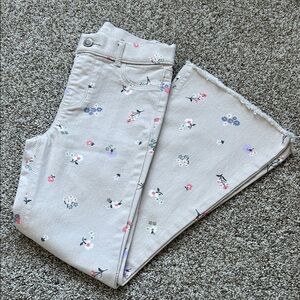 Girls Floral Flare Jeggings Size 7/8